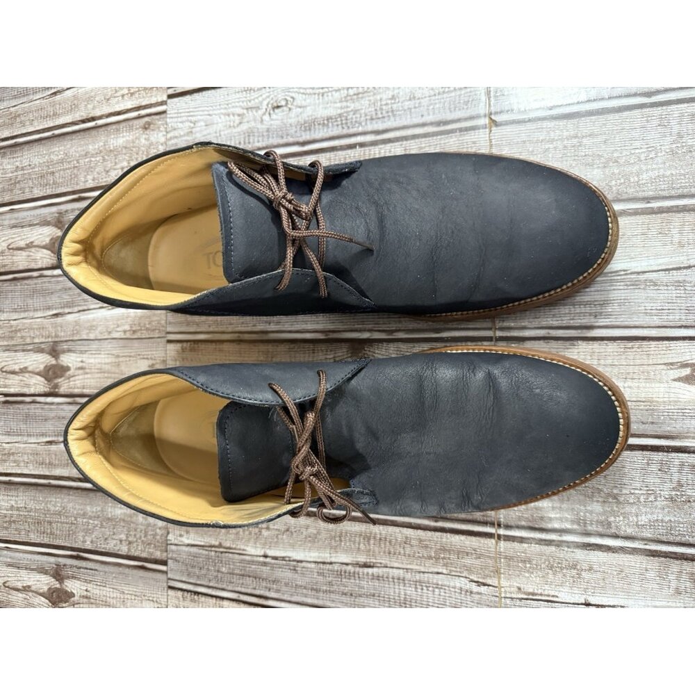 TOD’s Suede Chukka Boots Size 10 Color Dark Blue - Picture 5 of 8